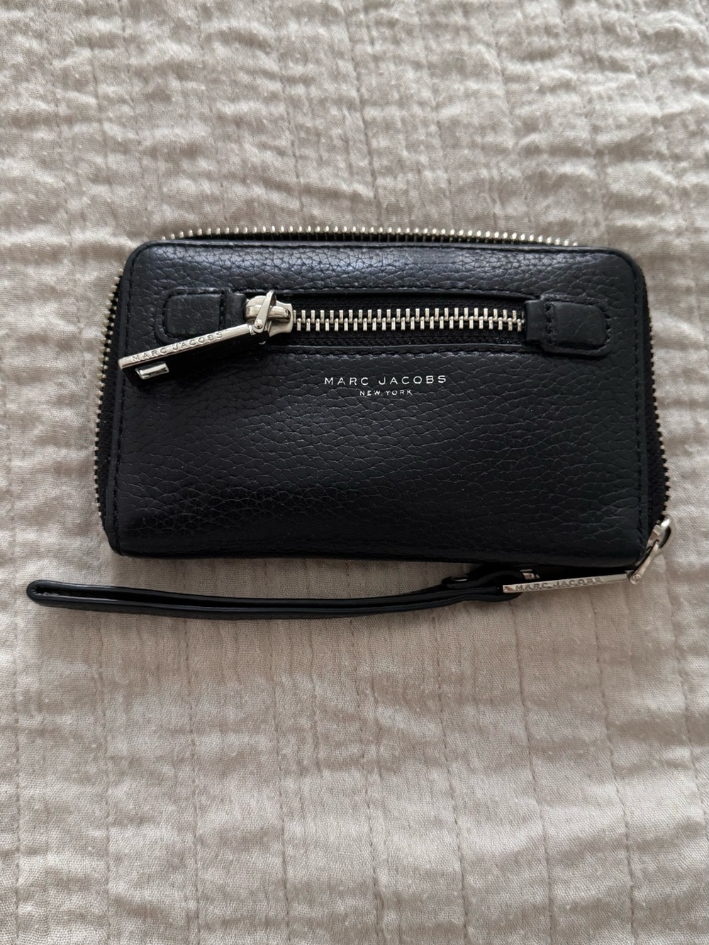 Marc Jacobs Black Wallet and Gold Leather Strap